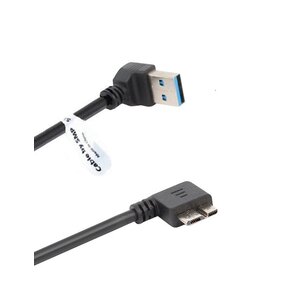 OneOne 0,24m Haakse Micro USB 3.0 kabel geschikt voor externe harde schijf/portable harde schijf van Medion Akoya