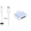 Oplader met 4 poorten + 0,8m USB C kabel