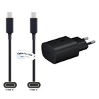 25 Watt snellader met USB C aansluiting + 1,0m USB CC kabel