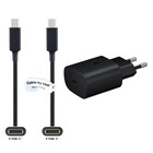 25 Watt snellader met USB C aansluiting + 1,5m USB CC kabel