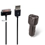 2.1A Autolader + 2,2m kabel met dock connector geschikt voor Apple iPhone, iPad en iPod