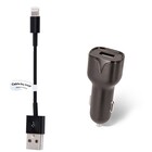 2.1A Autolader + 0,2m kabel met Lightning connector geschikt voor Apple