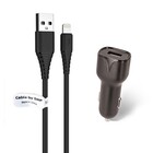 2.1A Autolader + 1,0m kabel met Lightning connector geschikt voor Apple