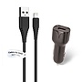2.1A Autolader + 1,0m kabel met Lightning connector geschikt voor Apple iPhone, iPad, iPod en Accessoires