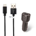 2.1A Autolader + 2,0m kabel met Lightning connector geschikt voor Apple