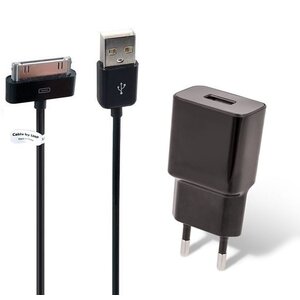 2A lader + 2,2m kabel met dock connector geschikt voor Apple iPhone, iPad en iPod