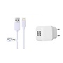 2.1A lader met 2 poorten + 1,0m kabel met Lightning connector geschikt voor Apple iPhone, iPad, iPod en Accessoires