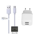 2.1A lader met 2 poorten + 0,5m Micro USB kabel