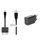 2.1A lader met 2 poorten + 0,95m Micro USB kabel
