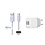 2.1A lader met 2 poorten + 0,50m USB C kabel