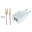 Oplader met 2 poorten + 2,0m USB kabel met Lightning connector geschikt voor Apple iPhone, iPad, iPod en Accessoires