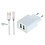Oplader met 2 poorten + 2,0m USB kabel met Lightning connector geschikt voor Apple iPhone, iPad, iPod en Accessoires