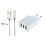 Oplader met 3 poorten + 2,0m USB kabel met Lightning connector geschikt voor Apple iPhone, iPad, iPod en Accessoires