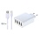 Oplader met 4 poorten + 1,0m USB kabel met Lightning connector geschikt voor Apple iPhone, iPad, iPod en Accessoires