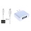 Oplader met 4 poorten + 0,8m Micro USB kabel