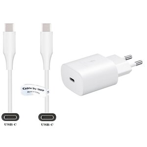 25 Watt snellader met USB C aansluiting + 0,2m USB CC kabel