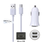 2A autolader met 2 poorten + 0,25m Micro USB kabel