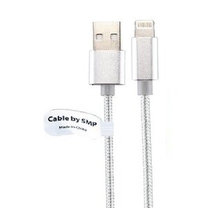 1,0m Metal kabel met Lightning connector geschikt voor Apple iPhone, iPad, iPod en Accessoires