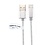 1,0m Metal kabel met Lightning connector geschikt voor Apple iPhone, iPad, iPod en Accessoires
