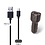 2.1A Autolader + 0,25m USB C kabel