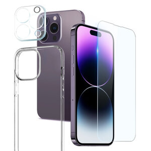iPhone 14 Pro Screenprotector, Hoesje & Camera Lens Protector