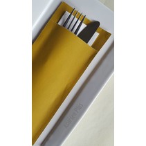 Bestecktaschen Mustard White, 500 Stück