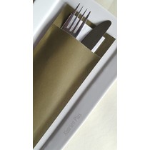 Bestecktaschen Sage White, 500 Stück