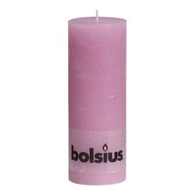 Rustik Stumpen Kerzen 190x68 mm Pink, 6 Stück