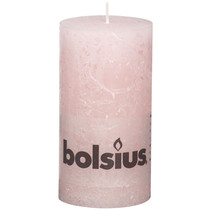 Rustik Stumpen Kerzen 130x68 mm Pastel Pink, 6 Stück