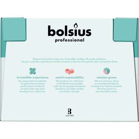 Bolsius Professional Dinerkaars Wit, 136 stuks