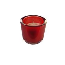 Theelichthouder Rood Transparant