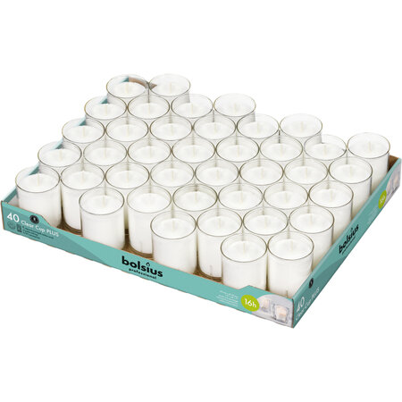 Bolsius Professional Clear Cup Plus, 200 Stück