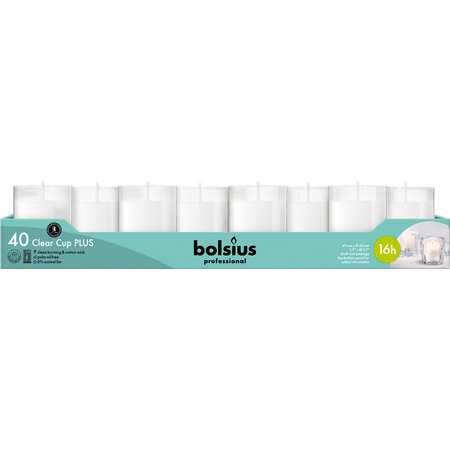 Bolsius Professional Clear Cup Plus, 200 Stück