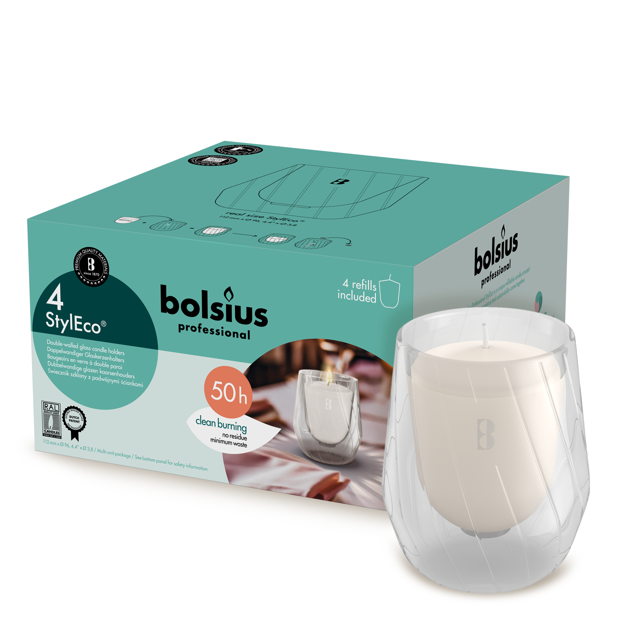 Bolsius Professional Halter Transparent StylEco