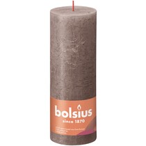 Rustieke Stompkaars 190/68 Taupe (4 stuks)