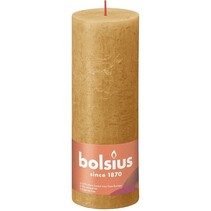 Rustik Stumpen Kerzen 190x68 mm Honigwabengelb, 4 Stück