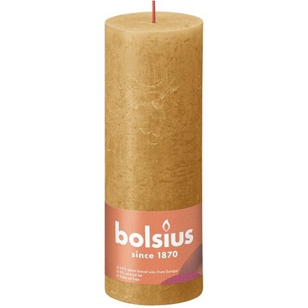 Bolsius Rustieke Stompkaars 190/68 Honingraat Geel (4 stuks)