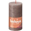 Bolsius Professional Rustik Stumpen Kerzen 130x68 mm Taupe, 6 Stück