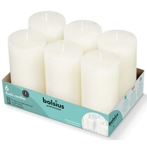 Rustieke Stompkaars 130/68 Ivoor (6 stuks)