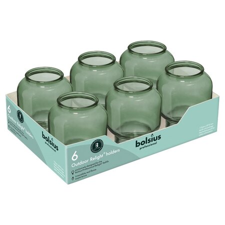 Bolsius Professional ReLight Refillhouder "Sfeer" Olijfgroen
