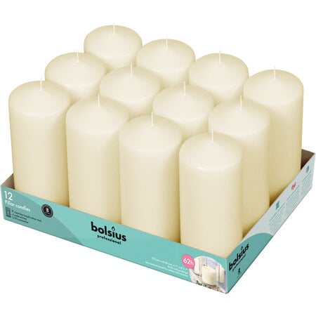Bolsius Professional Stompkaars 170/68 Ivoor, 12 stuks