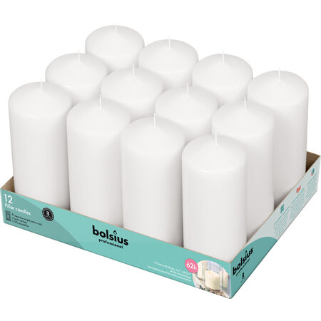 Bolsius Professional Stompkaars 170/68 Wit, 12 stuks
