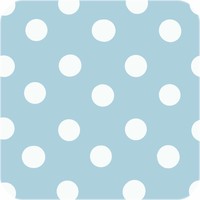 Europees Eco tafelzeil lichtblauw-wit grote stip 2,5M