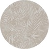 MixMamas Rond Tafelkleed Gecoat - Ø 160 cm - Palm Leaves - Jacquard - Beige