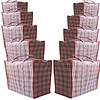 MixMamas Big Shopper Boodschappentas - 60 x 50 cm - Set van 10 - Rood