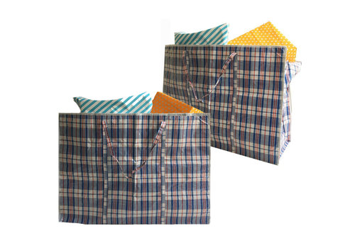 Big Shopper / Opbergtas / Waszak XL 70x50cm Set van 10 Blauw 