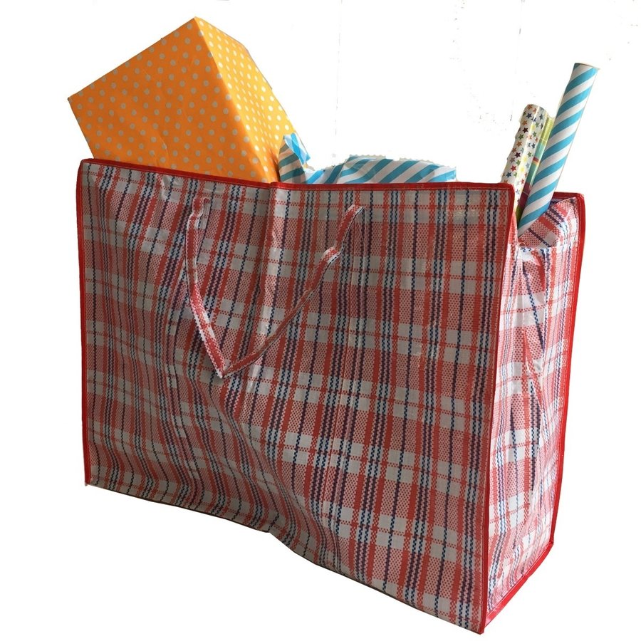 Big Shopper / Opbergtas / Waszak XL - 70x50 cm - Multipack 10 stuks - Rood