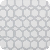 Vierkant Tafelzeil - 140 cm - Hexagonal-layers-Wit/Grijs
