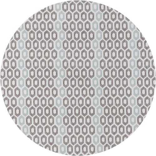 Tafelzeil Rond - 140 cm - Honingraat - Hexagon - Zwart/Blauw 