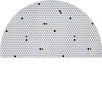 Tafelkleed Gecoat - 140 cm Hexagon Accent Grijs